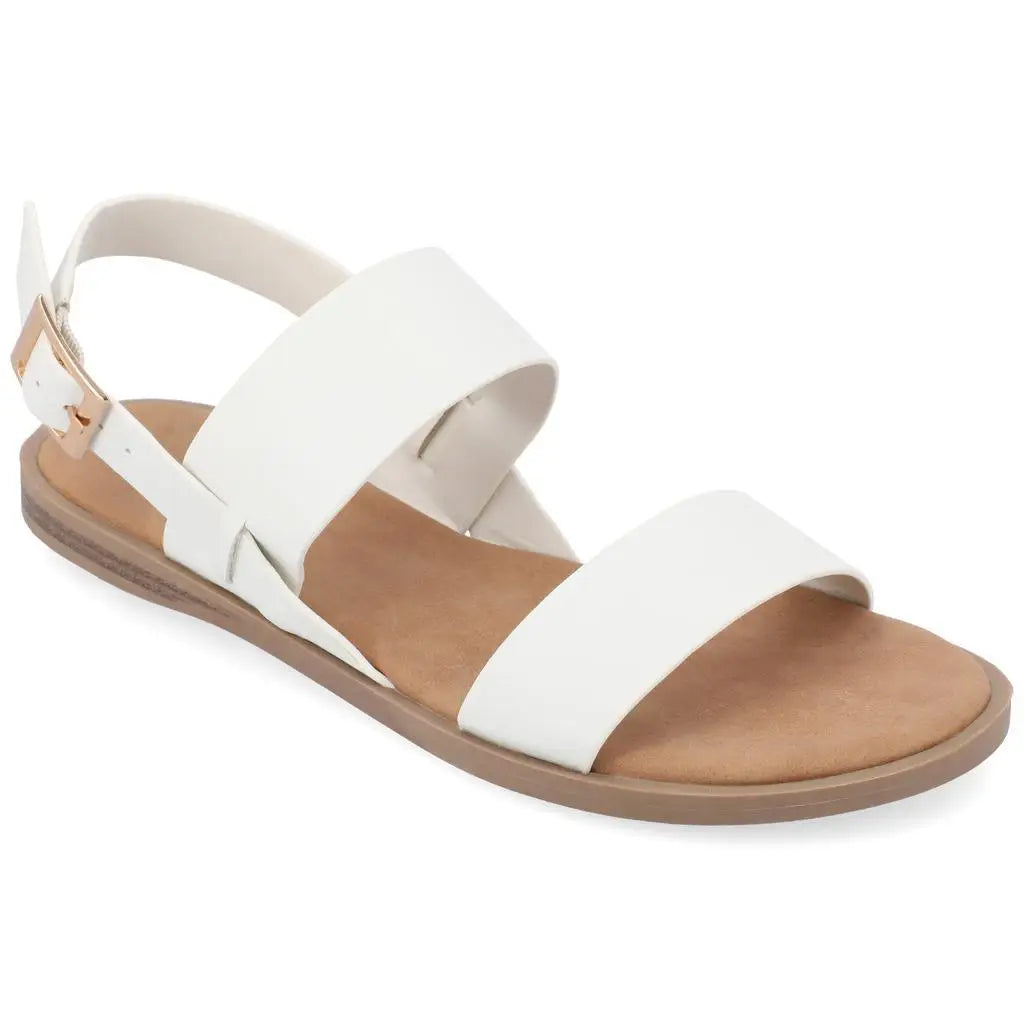 Journee Collection Lavine Sandal Ankle Strap Canvas Upper