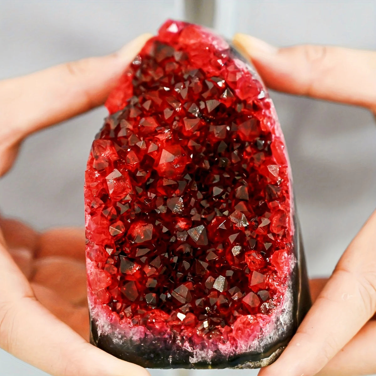 CrystalHola Geode Stone Display Cluster Decorative Home Office Ornament