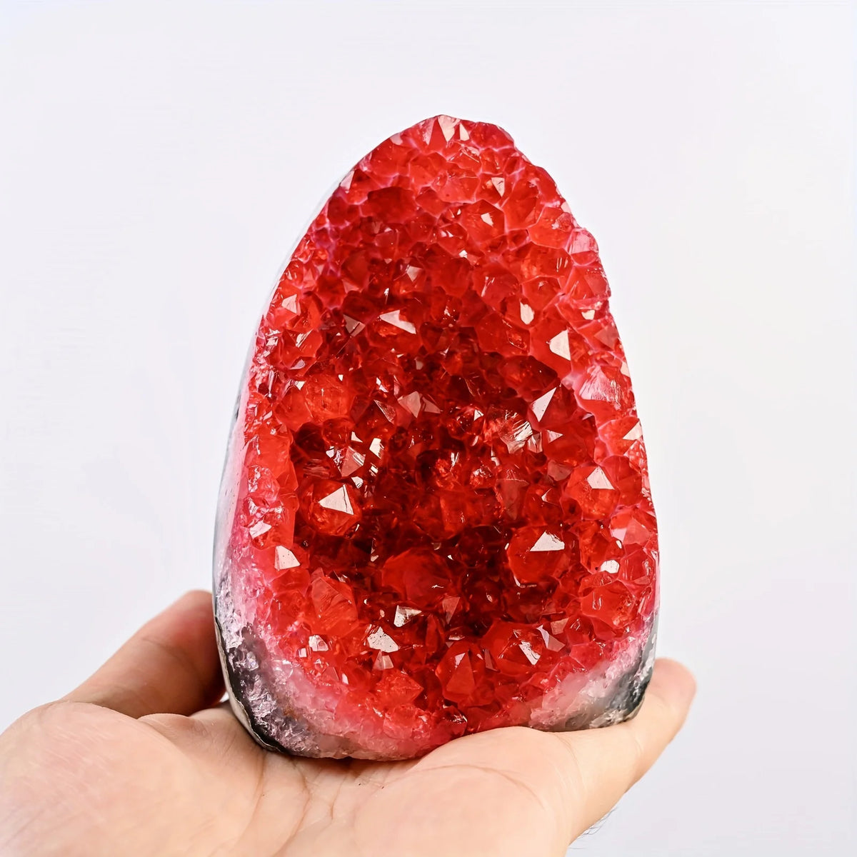 CrystalHola Geode Stone Display Cluster Decorative Home Office Ornament