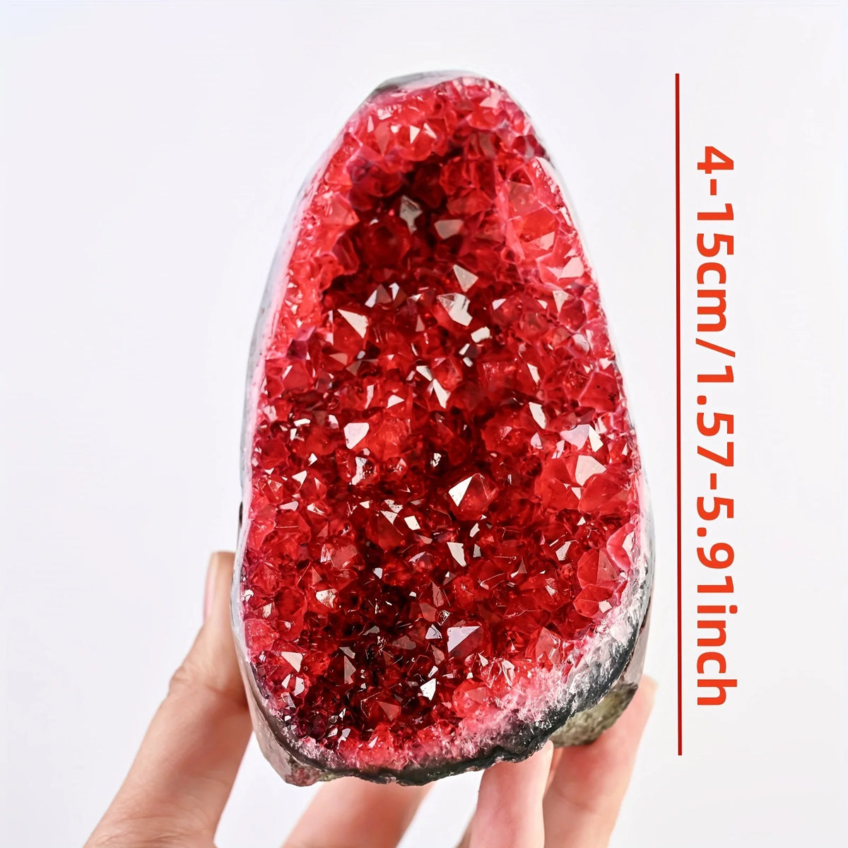CrystalHola Geode Stone Display Cluster Decorative Home Office Ornament