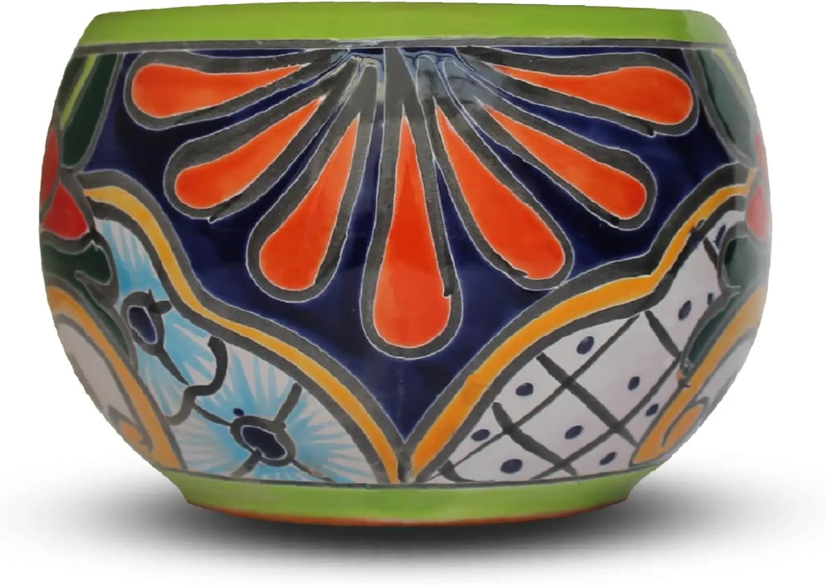 Authentic Mexican Talavera Ceramic Flower Plant Pot