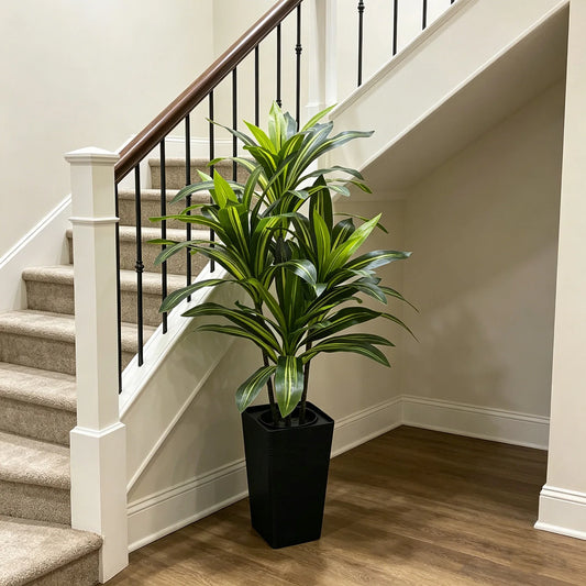 HiMISS Artificial Dracaena Tree With Decorative Planter For Home