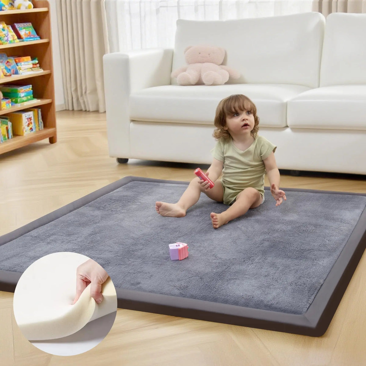 PaPaMat Large Non Slip Baby Play Mat Tatami Style