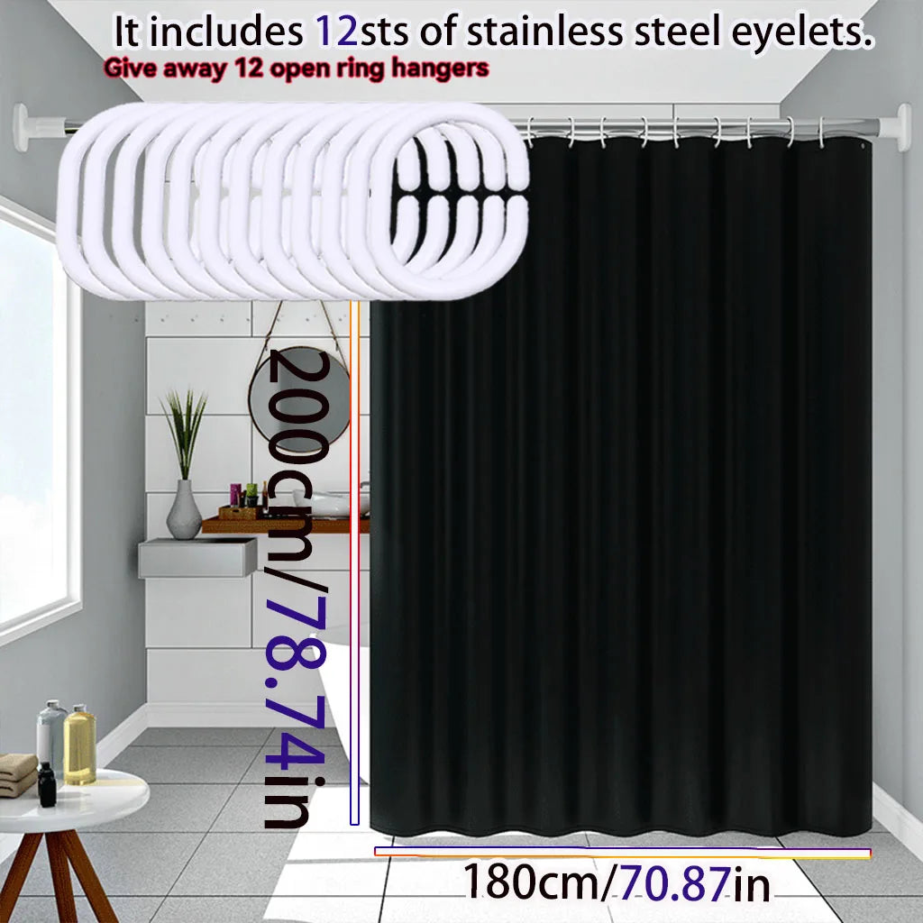 Simple Style PEVA Waterproof Shower Curtain For Bathroom