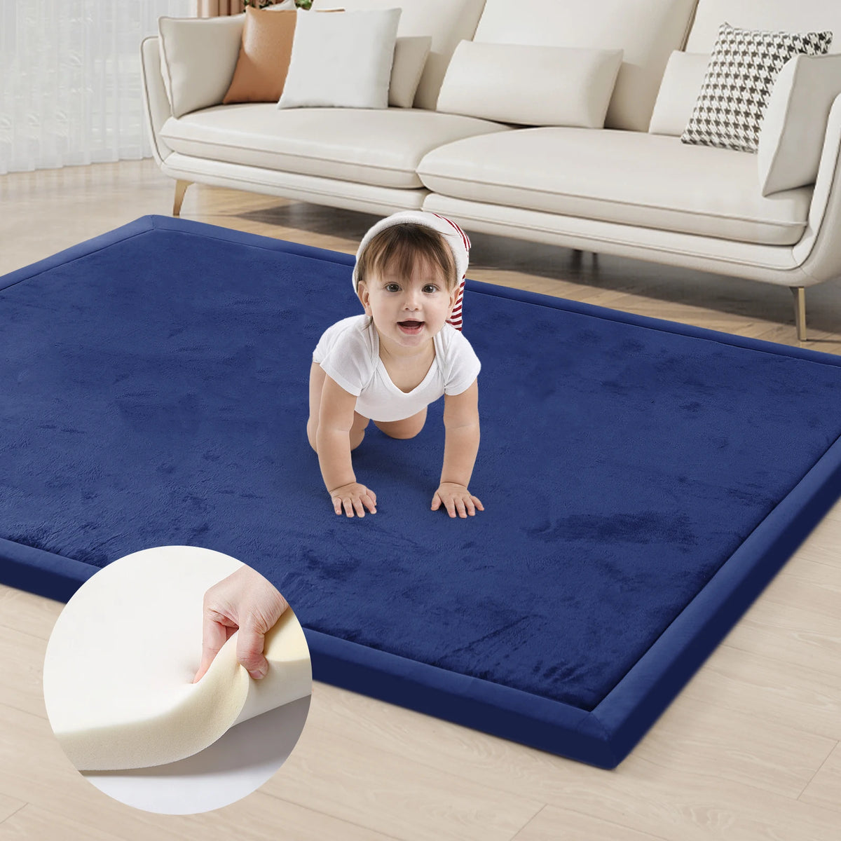 PaPaMat Large Non Slip Baby Play Mat Tatami Style