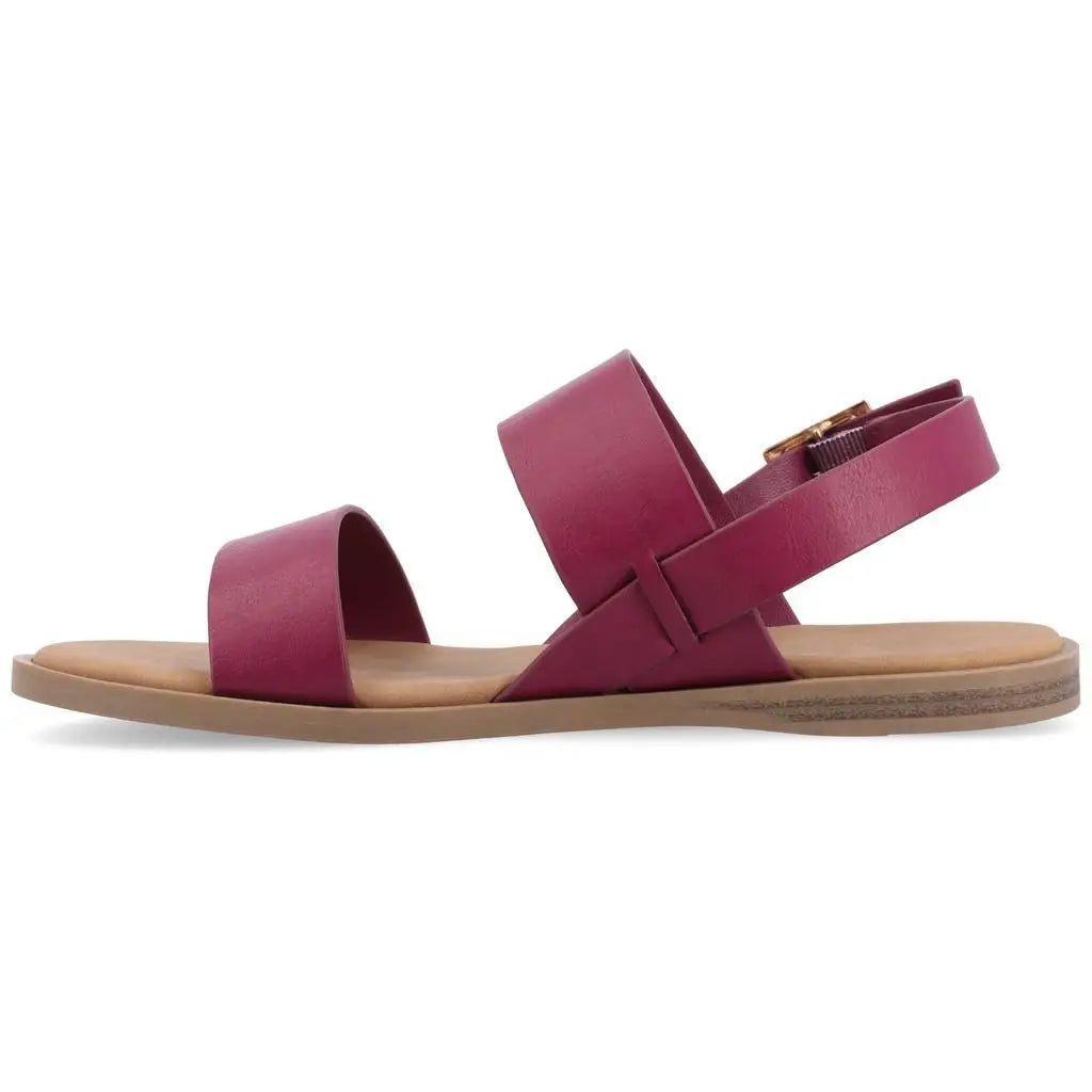 Journee Collection Lavine Sandal Ankle Strap Canvas Upper