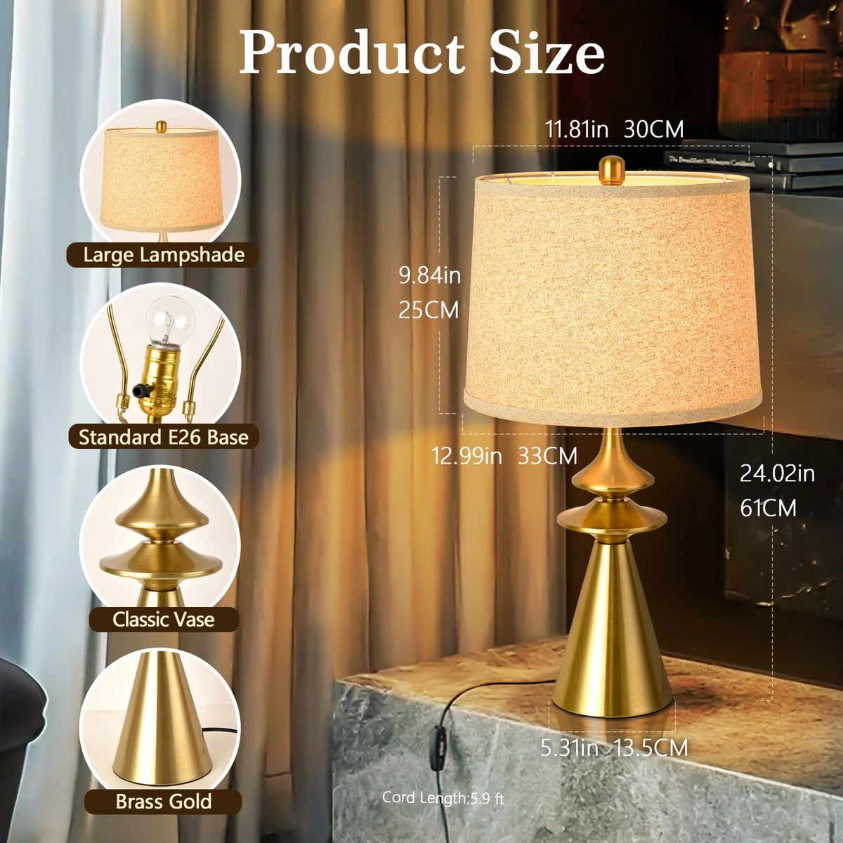 Modern Table Lamp For Buffet Bedroom And Living Room