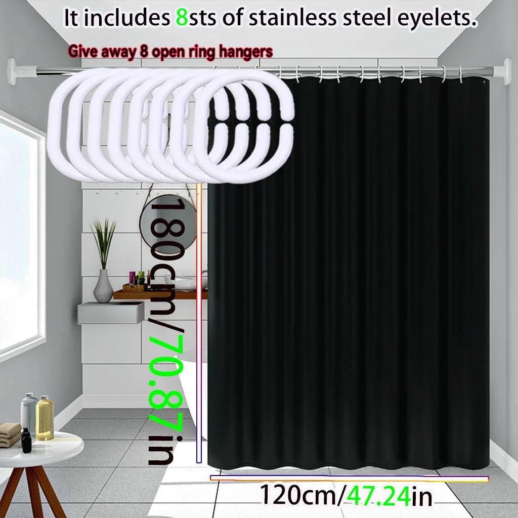 Simple Style PEVA Waterproof Shower Curtain For Bathroom