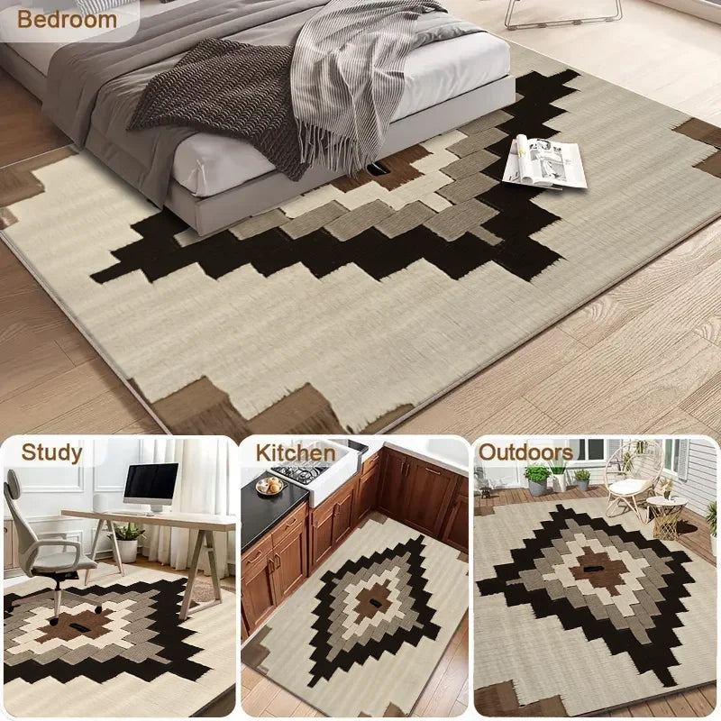 Vikama Geometric Large Area Rug For Living Room