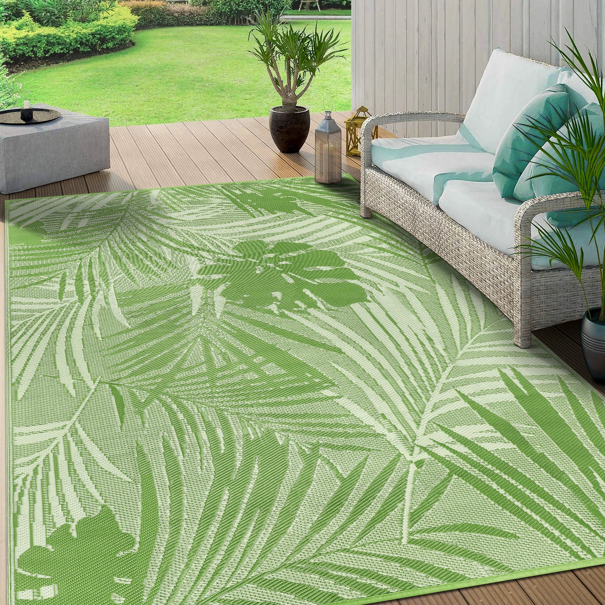 Outdoor Waterproof Plastic Straw Patio Rug