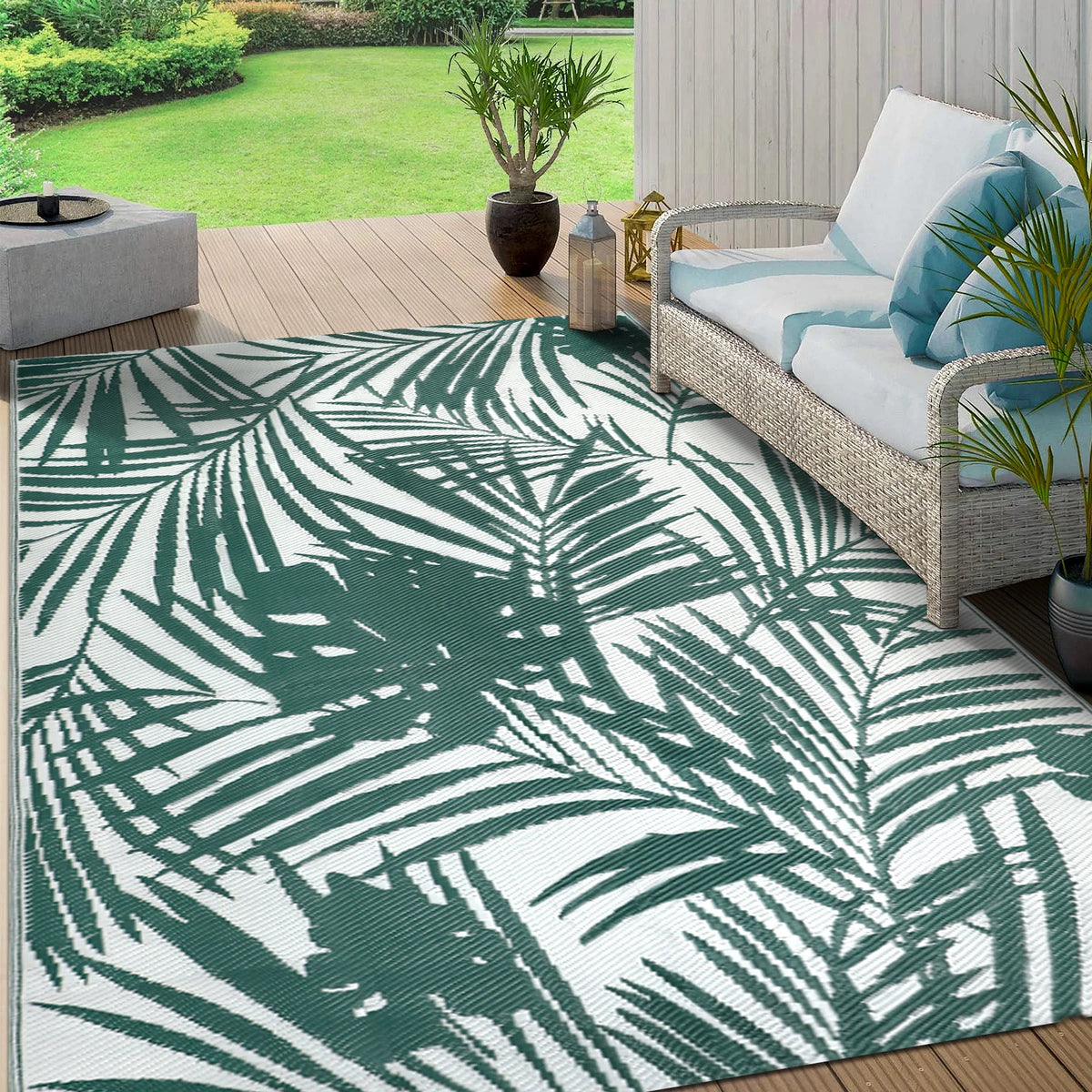 Outdoor Waterproof Plastic Straw Patio Rug