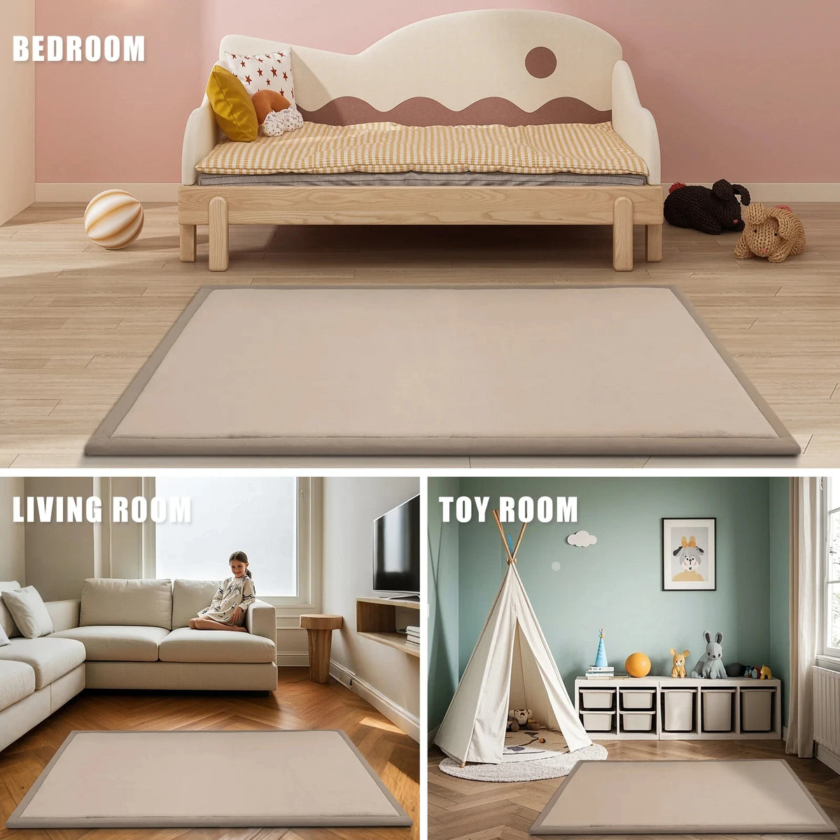 PaPaMat Large Non Slip Baby Play Mat Tatami Style