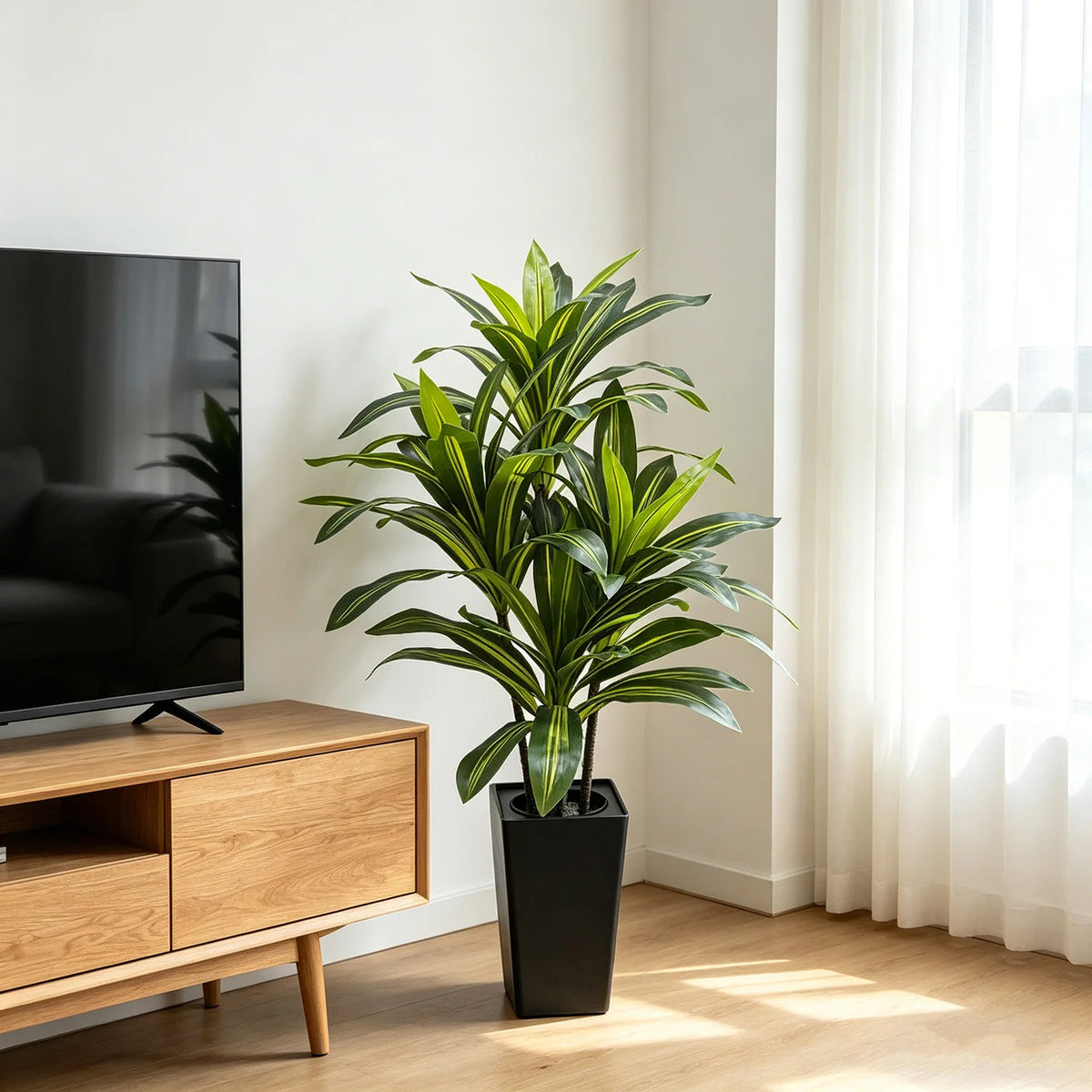 HiMISS Artificial Dracaena Tree With Decorative Planter For Home