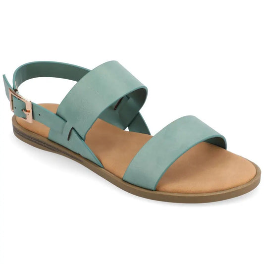 Journee Collection Lavine Sandal Ankle Strap Canvas Upper