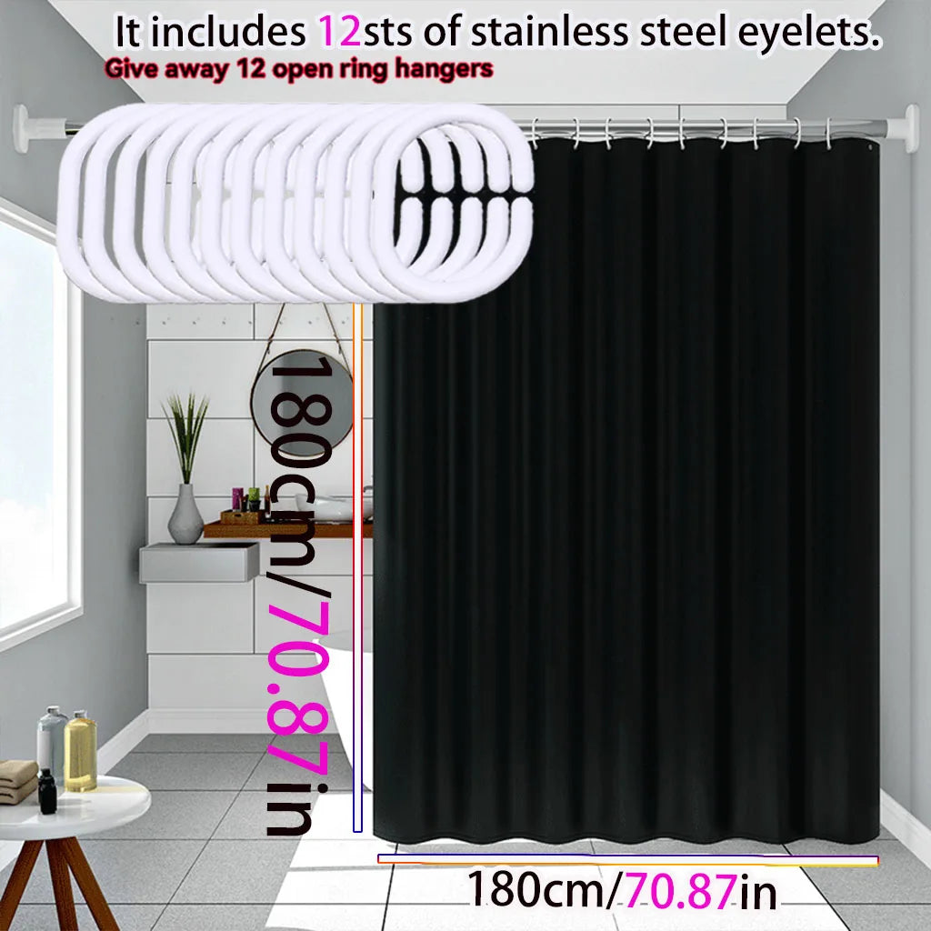 Simple Style PEVA Waterproof Shower Curtain For Bathroom