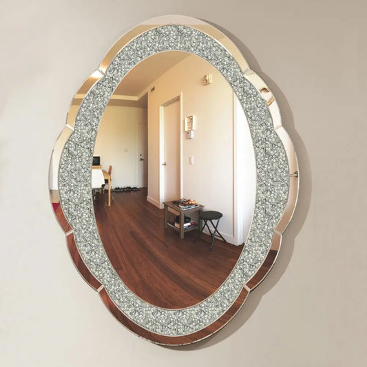 Borwort Gold Arch Crystal Nested Wall Mirror Home Decor