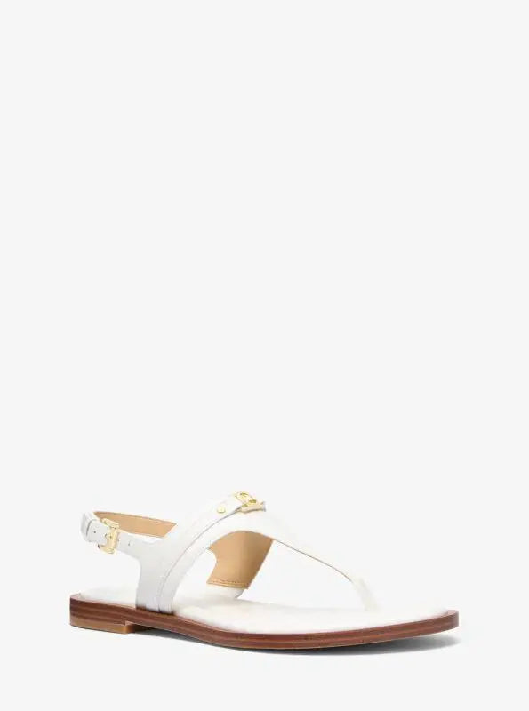 Michael Kors Mandy Leather T-Strap Sandal Womens Sandals Comfort